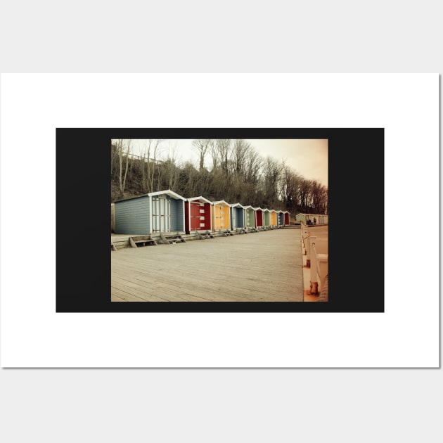 Beach huts in Colwell Bay Isle of Wight Wall Art by fantastic-designs